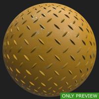 PBR painted metal floor yellow preview 0001